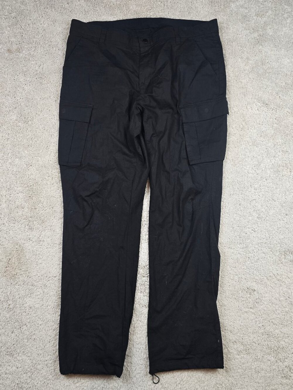 Bylt Everyday Pant Stretch Athletic Taper Mens 40x33 Black Cargo Pants USA Gym